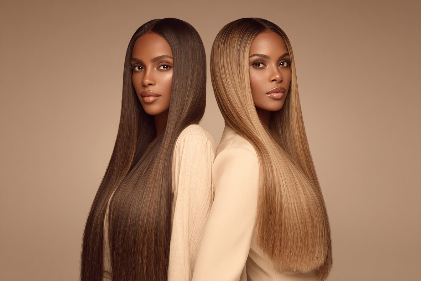 Straight Hair → Wigs.