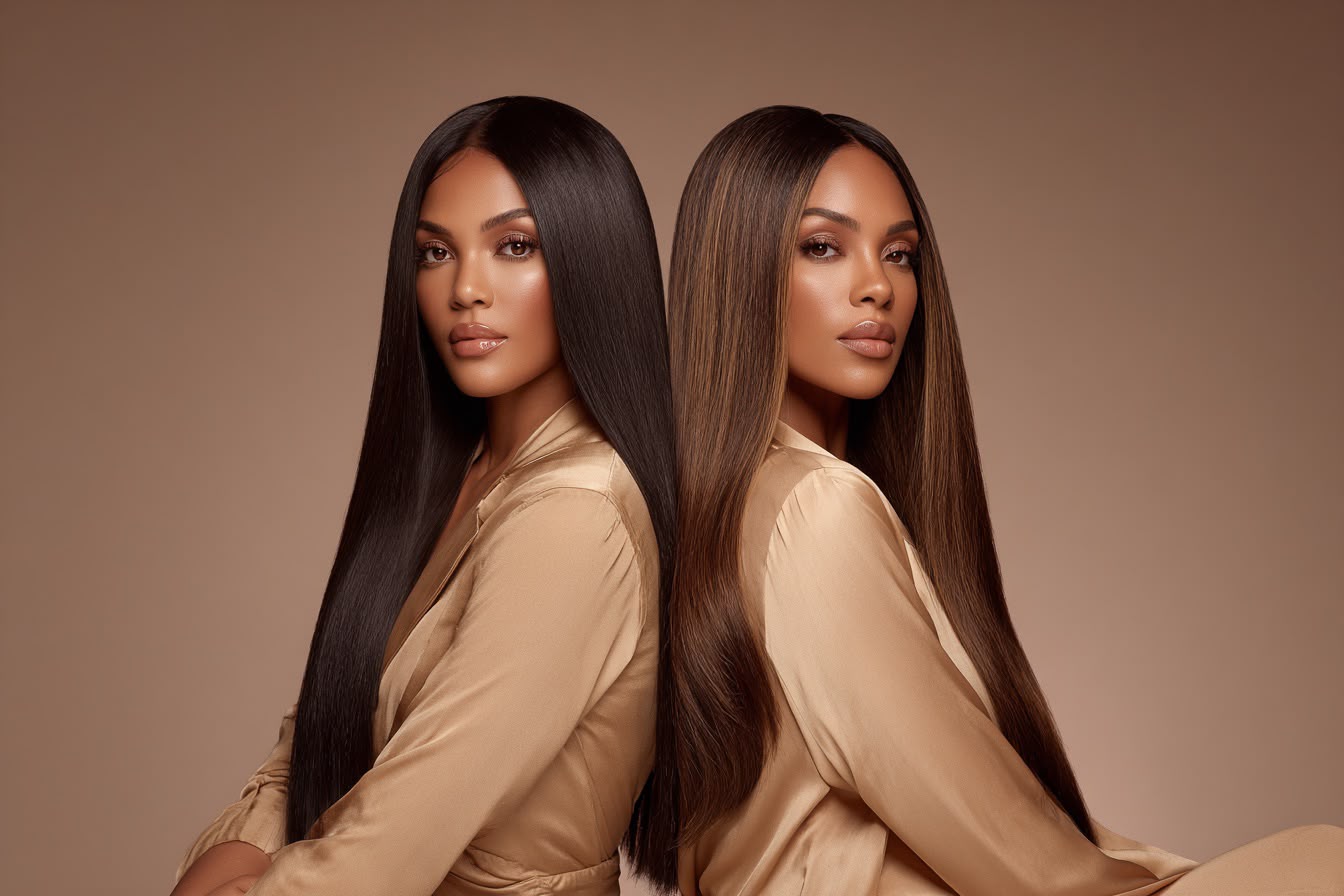 Straight Hair → Wigs.