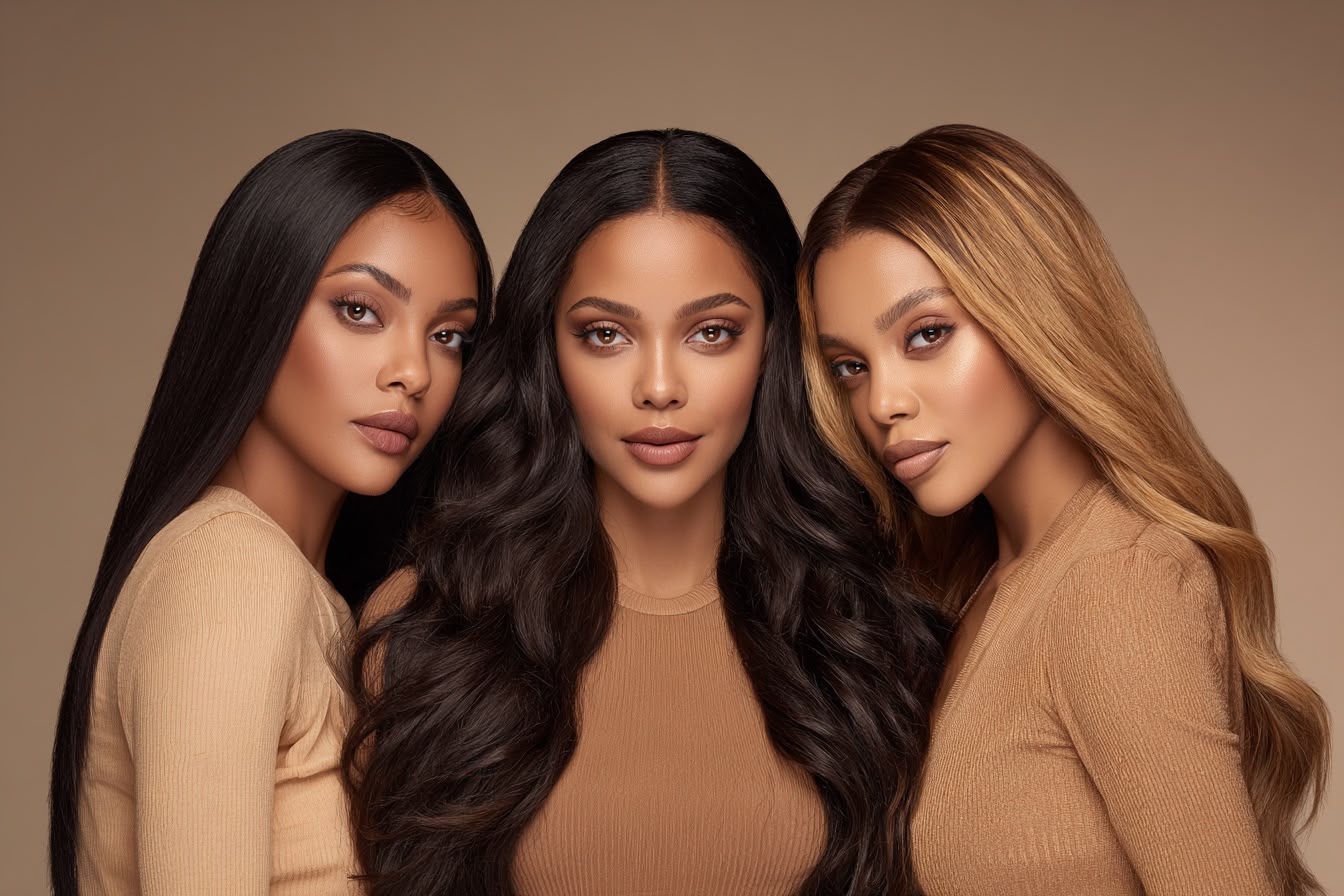 Straight Hair → Wigs.