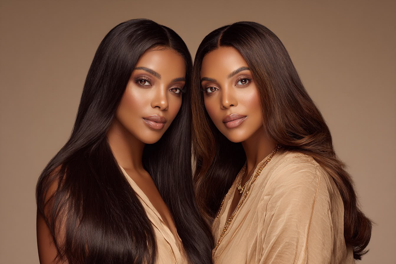 Straight Hair → Wigs.